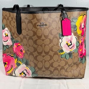 Coach Signature Rose City Tote Bag
